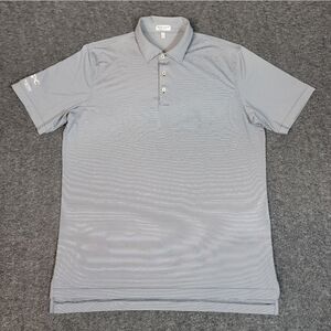 Peter Millar Summer Comfort Mens Golf Polo Shirt Size L Jubilee Striped